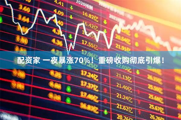 配资家 一夜暴涨70%！重磅收购彻底引爆！