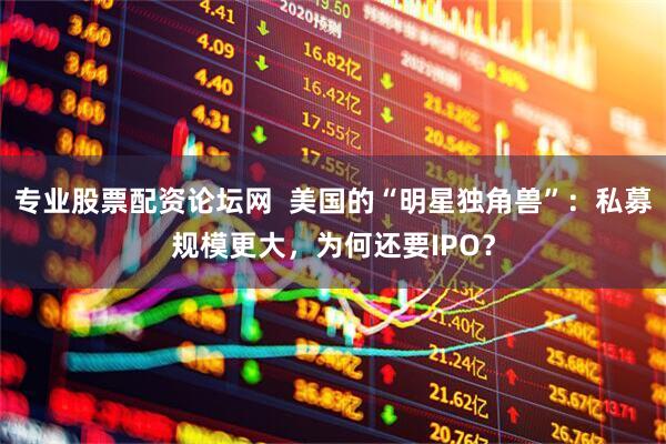 专业股票配资论坛网  美国的“明星独角兽”：私募规模更大，为何还要IPO？
